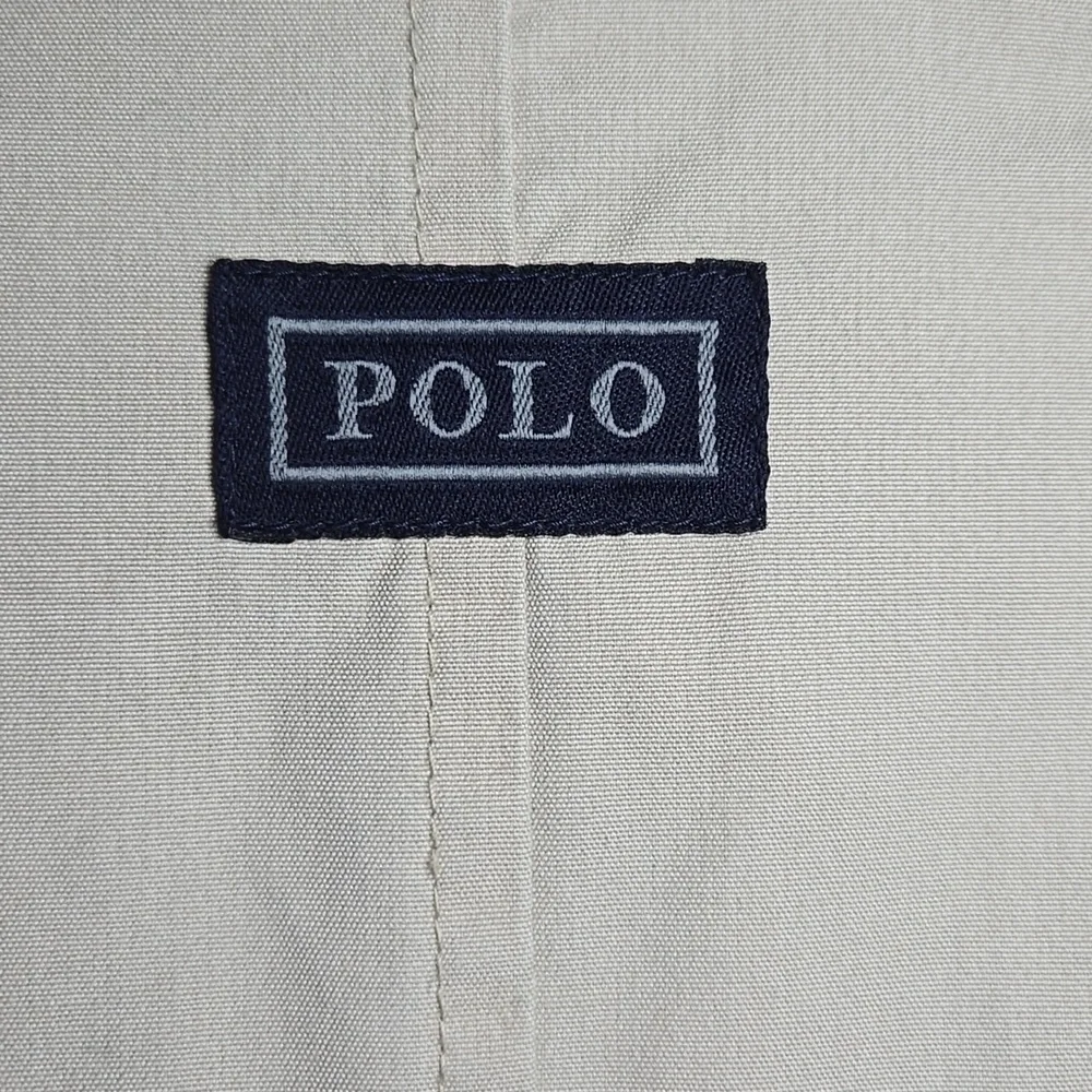 Polo by Ralph Lauren Light Tan Lined Zip Front Vintage 90's Men's Jacket